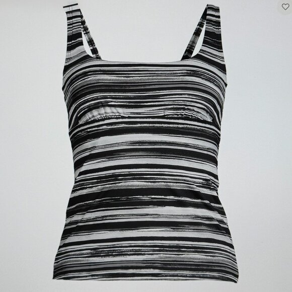 Lands' End Women's Long Torso Square Neck Underwire Tankini Swimsuit Top NWT - Picture 1 of 5